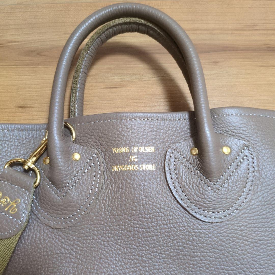 YOUNG＆OLSEN EMBOSSED LEATHER HAVERSACK