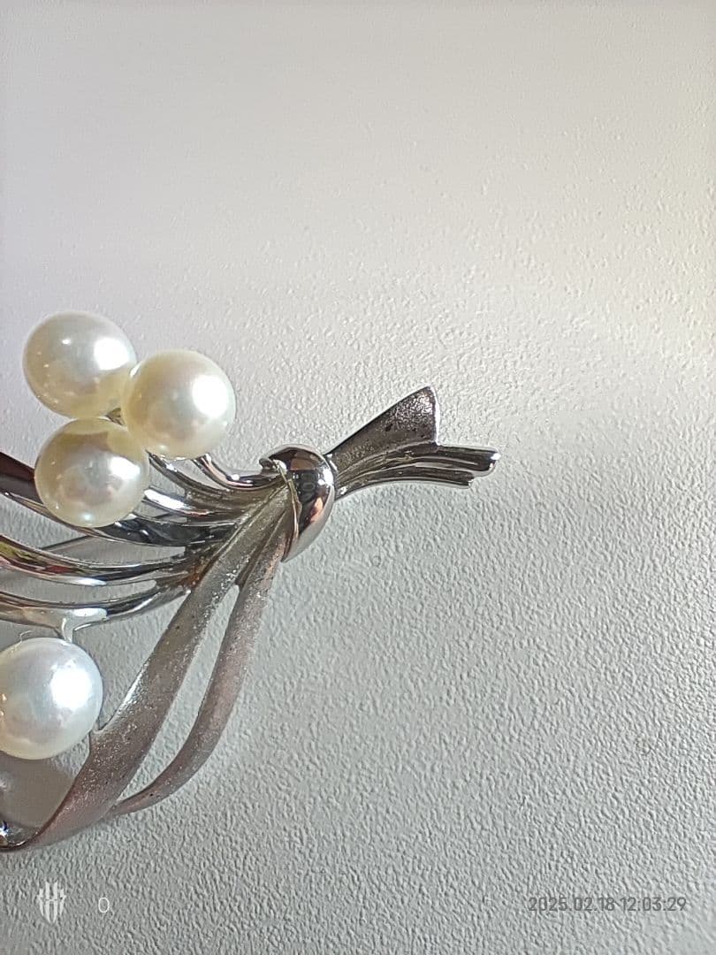 r*l様 ミキモト　シルバーブローチ