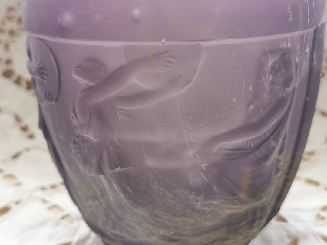 アンティーク ジョルジュドフール ギリシャ神話 女神 神殿 パート・ド・ヴェール