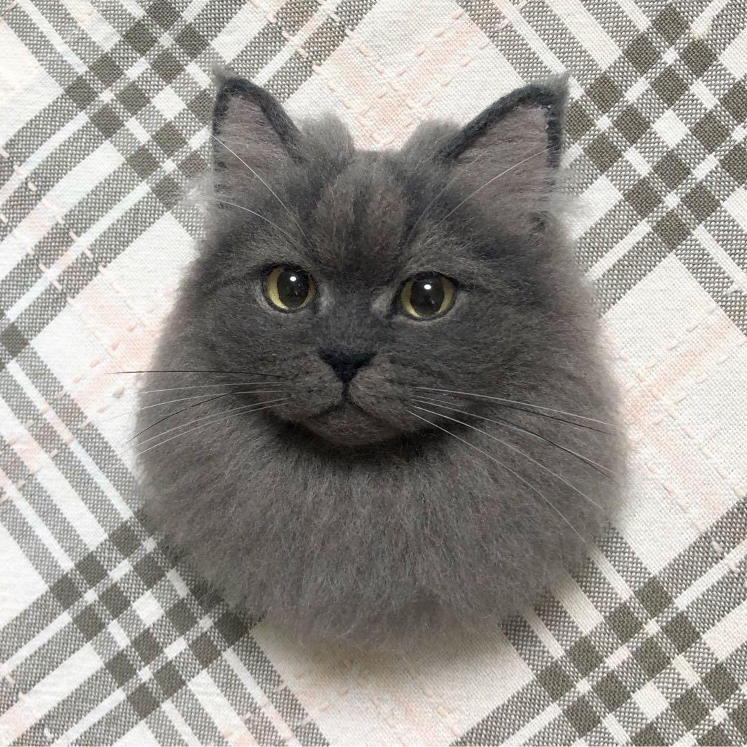 羊毛フェルト 猫 ハンドメイド ジン