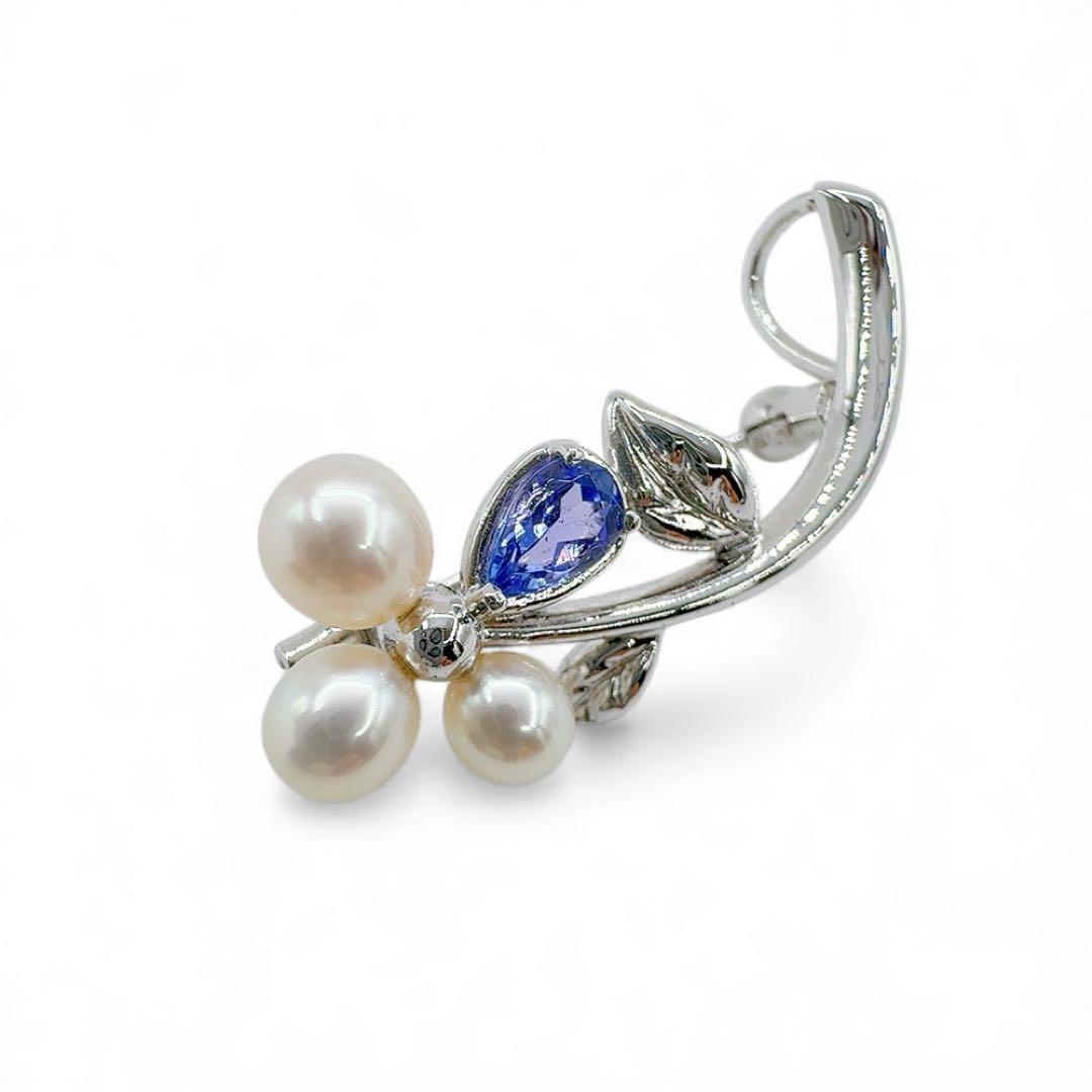 【高級/高品質】タサキ ブローチ ネックレストップ パール 真珠 シルバー 刻印