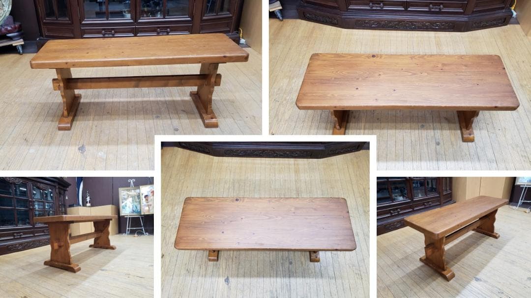 ラスカル 　ｌ51　パイン材 ベンチダイニング ４点セット