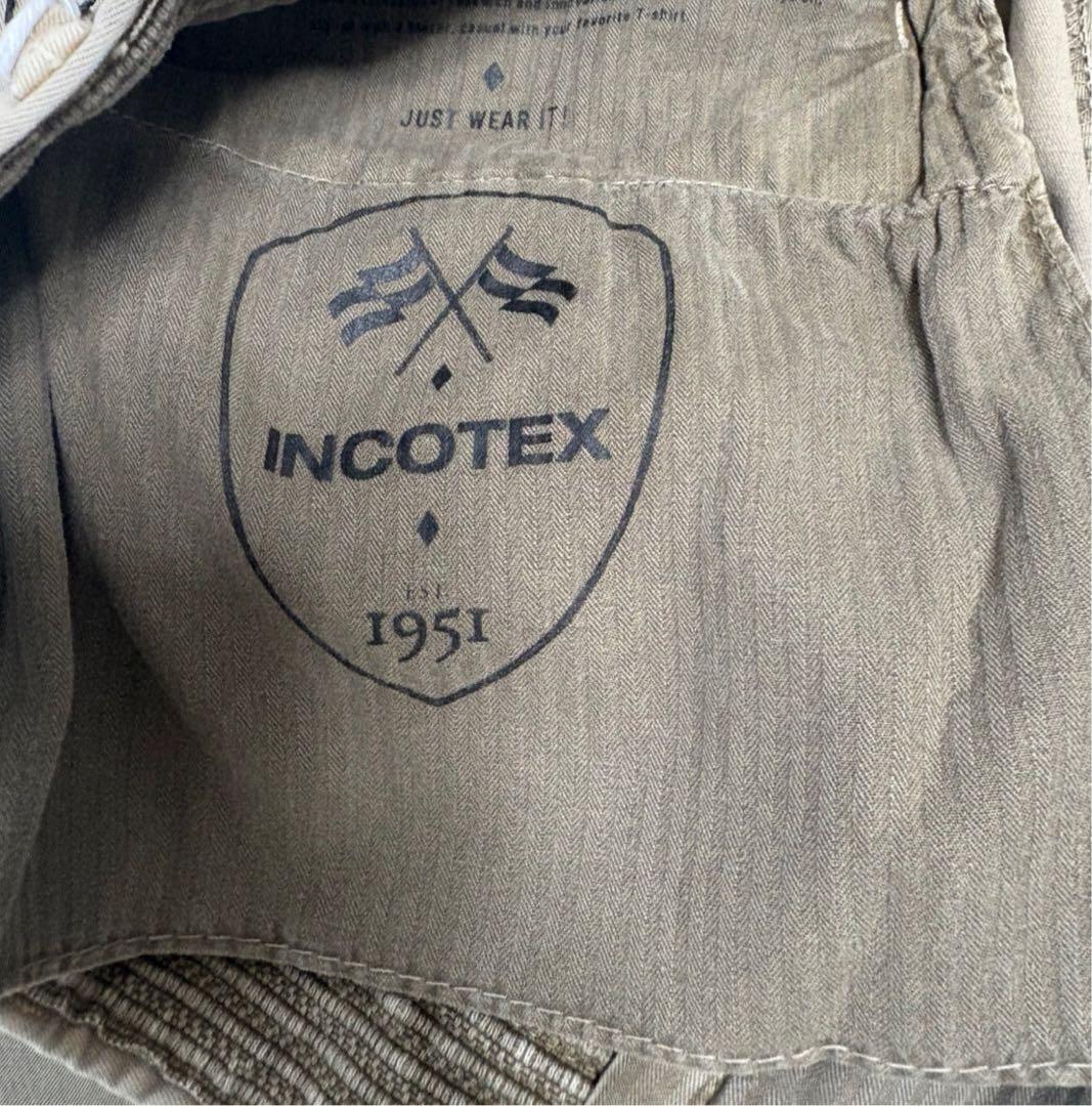 【新品未使用】INCOTEX(インコテックス)ガーメントダイ コットンパンツ