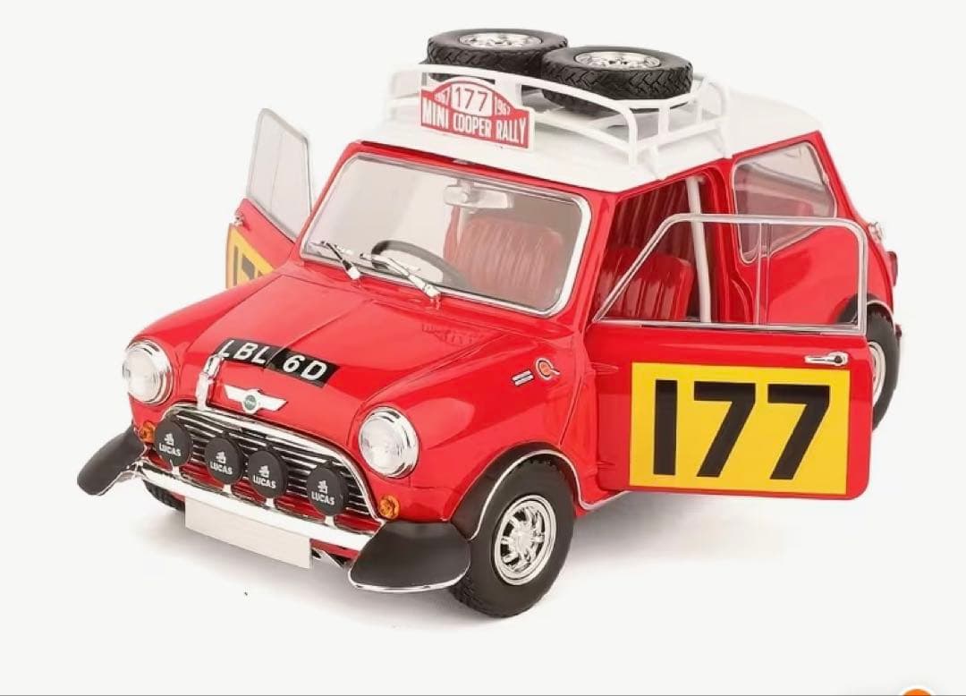 ミニクーパー モンテカルロ ラリー1967 177号車 1/18 赤 新品未使用