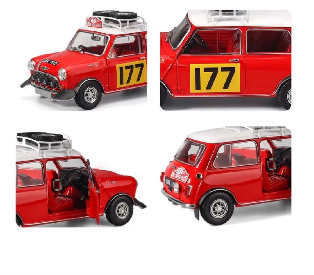 ミニクーパー モンテカルロ ラリー1967 177号車 1/18 赤 新品未使用