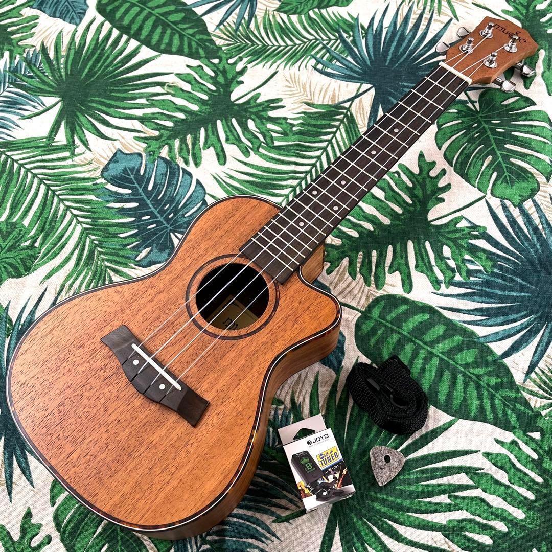 【入門セット】musicのカッタウェイ・コンサートウクレレ【ウクレレ専門店】