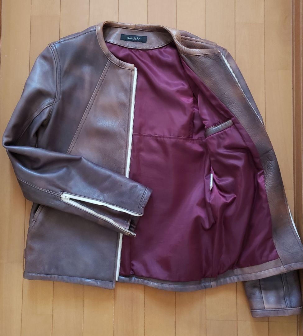 Varde77 　レザー　ライダース　Lサイズ相当　ダメージ加工