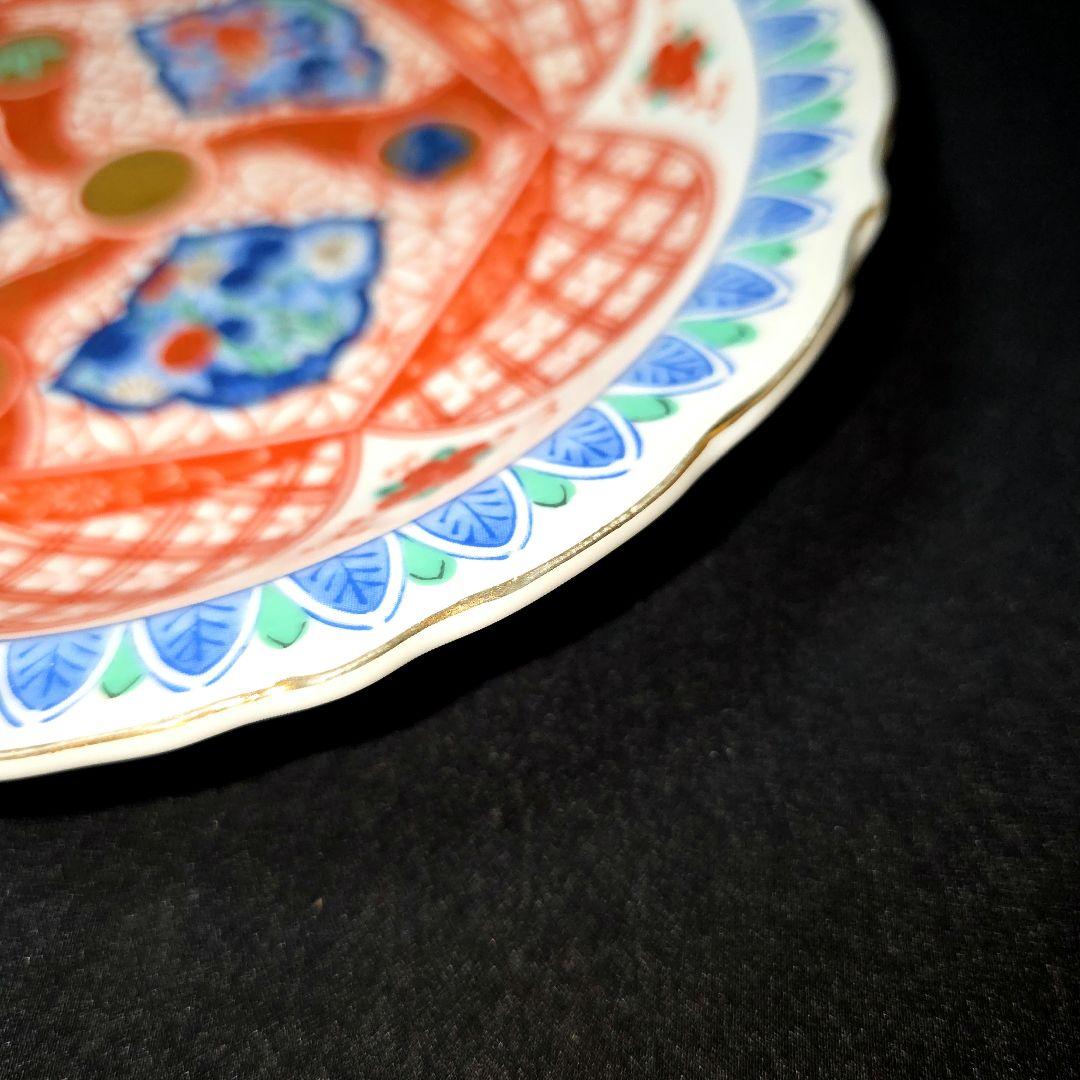 ご購入者様ご確認用　大明成化年製　色絵染付　綾花皿　輪花 深皿　1枚