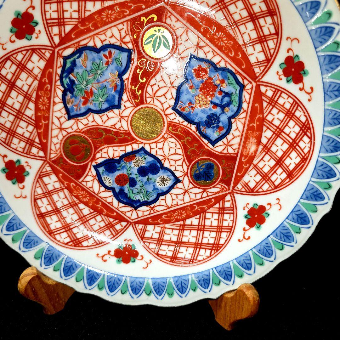 ご購入者様ご確認用　大明成化年製　色絵染付　綾花皿　輪花 深皿　1枚