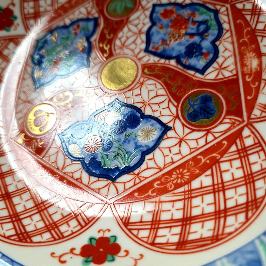 ご購入者様ご確認用　大明成化年製　色絵染付　綾花皿　輪花 深皿　1枚