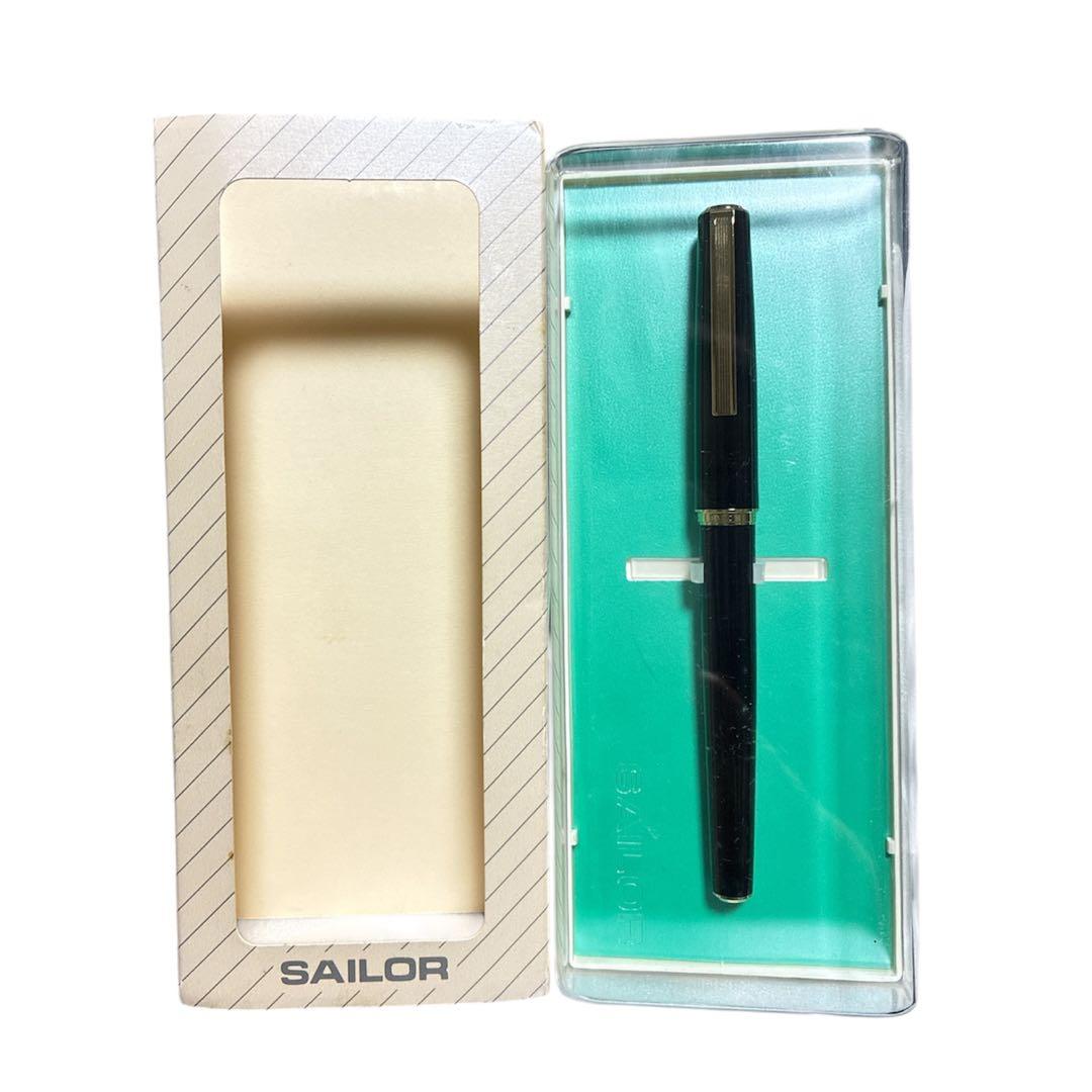 未使用 セーラー 万年筆 黒 インクカートリッジ付き TIGP 筆記用具 ペン