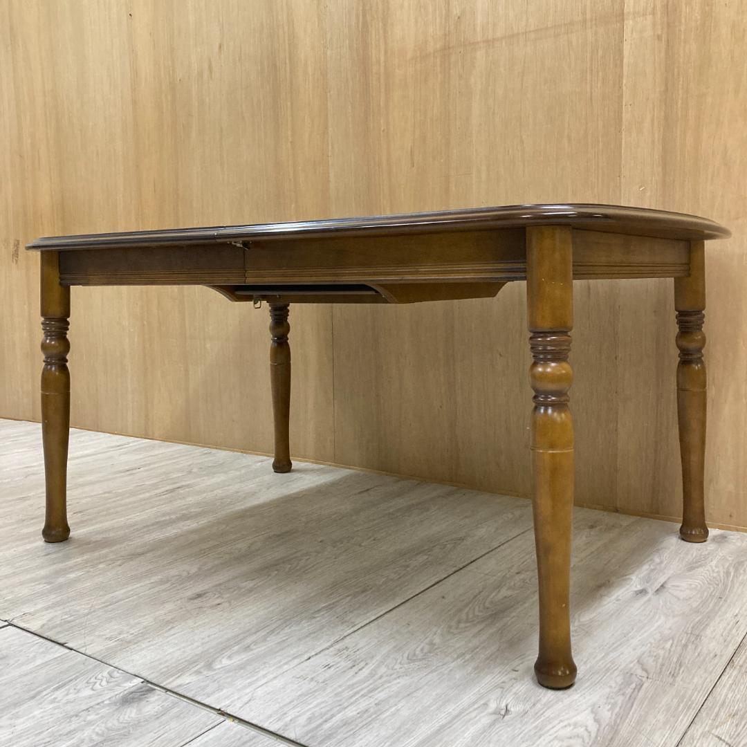 【カリモク】コロニアル　伸縮　ダイニングテーブル　エクステンション　食卓