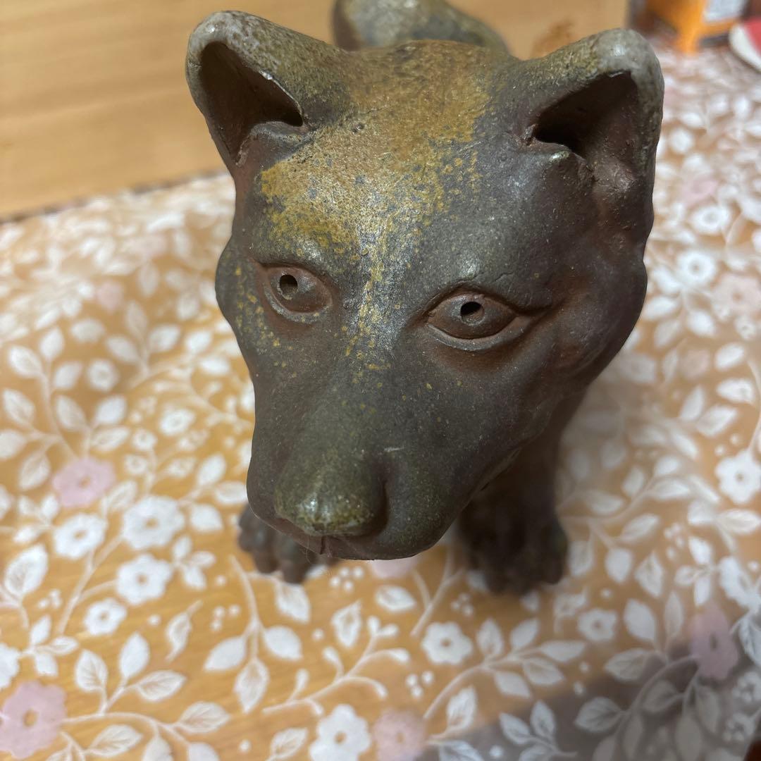 藤原陶臣 備前焼犬の置物 干支