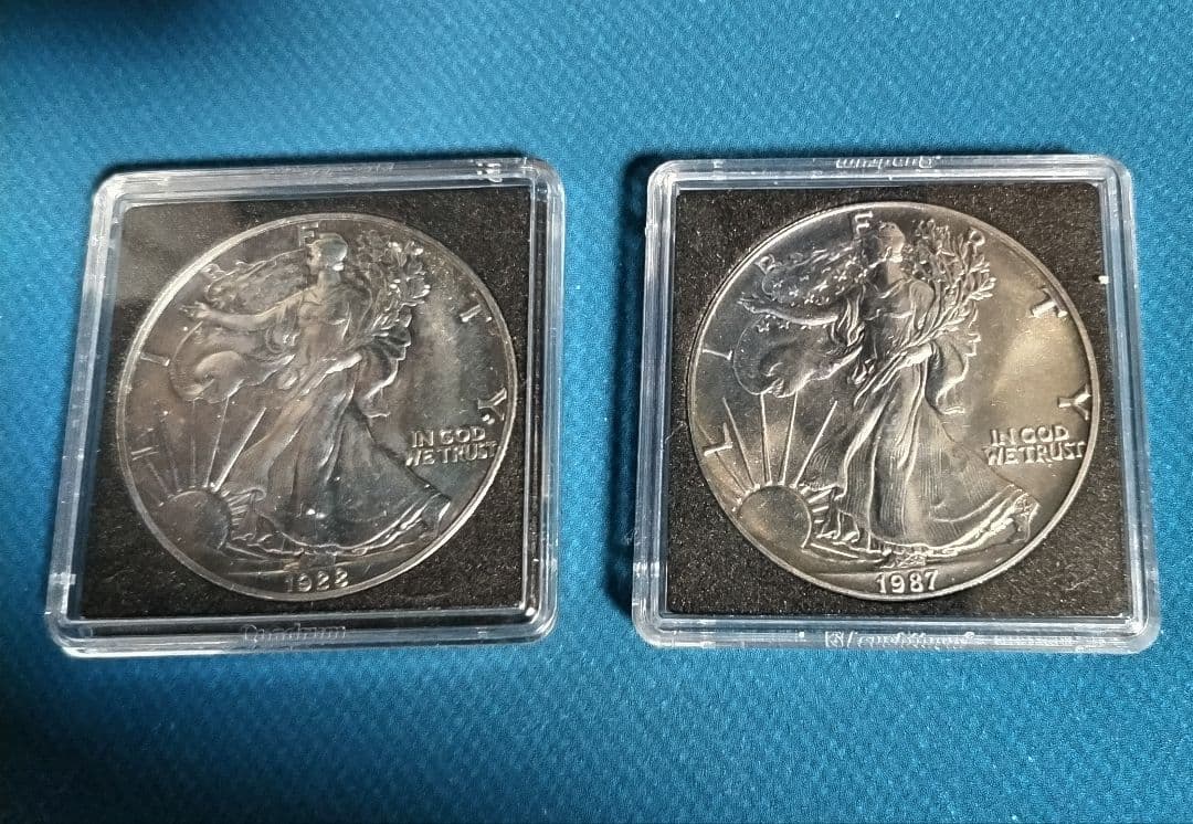 イーグル銀貨、ウォーキングリバティ１オンス　２枚