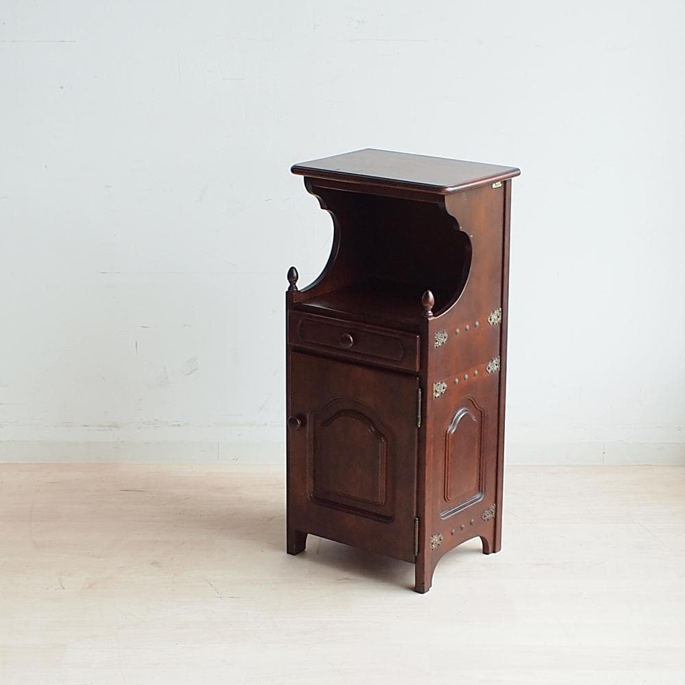 80's カリモク/karimoku 電話台 TEL台 キャビネット ビンテージ