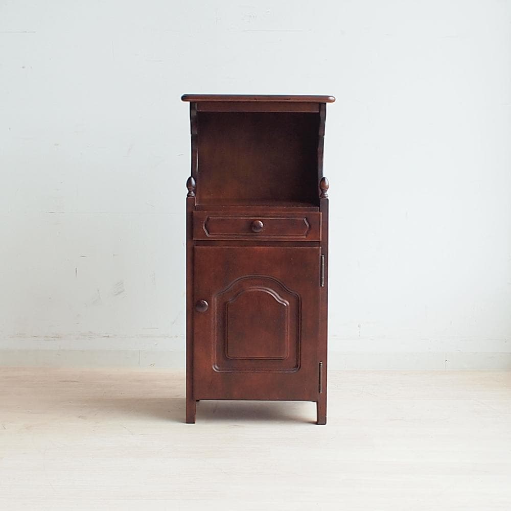 80's カリモク/karimoku 電話台 TEL台 キャビネット ビンテージ