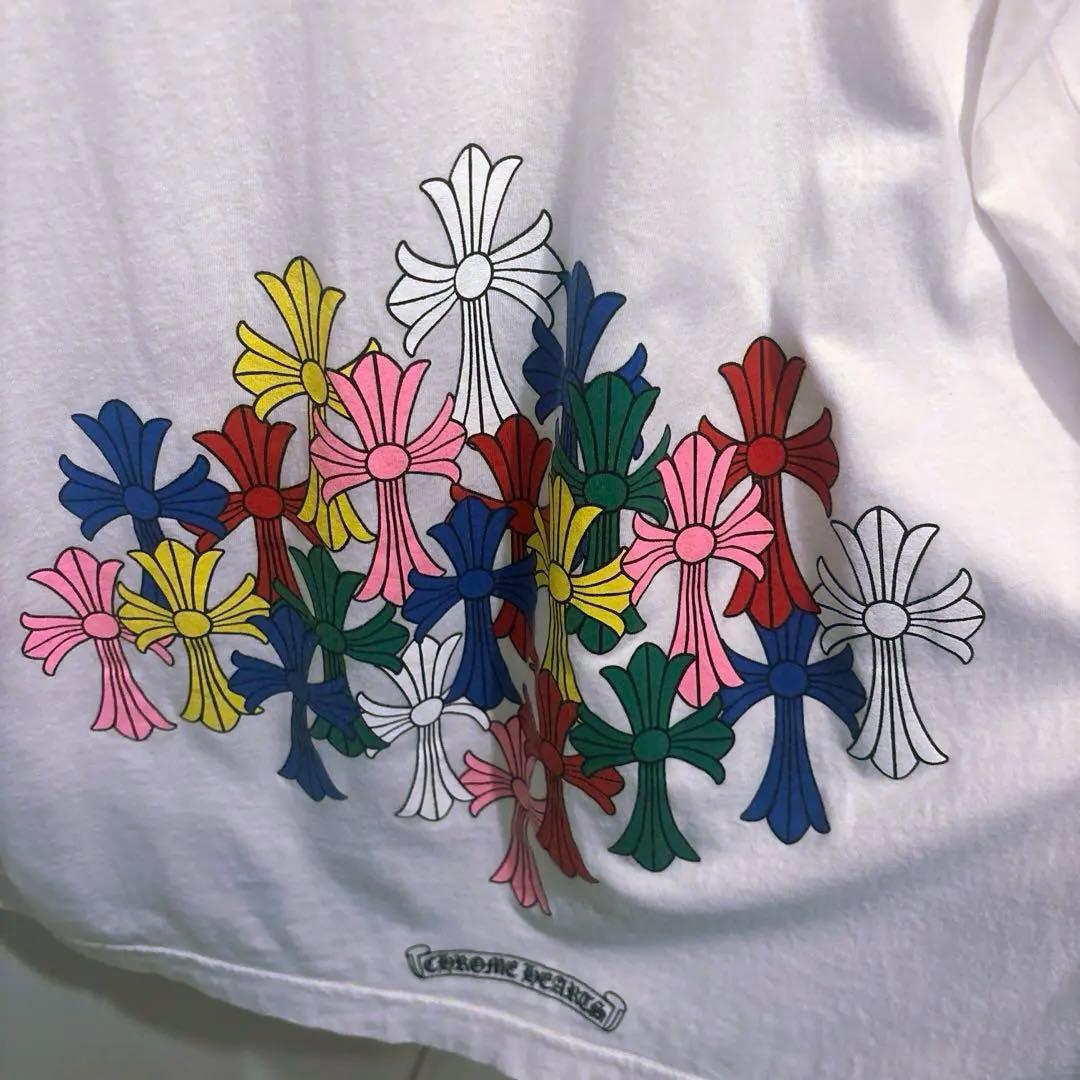Chrome Heartsクロムハーツ マルチカラー セメタリークロス tシャツ