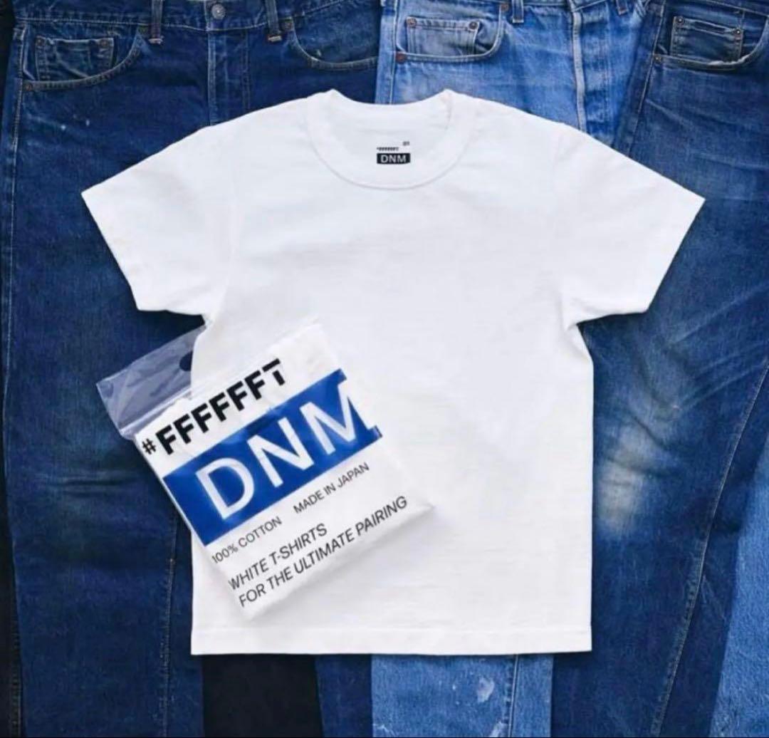 【新品未使用】#FFFFFFT DNM Tシャツ サイズ02 デニム 白T1枚①