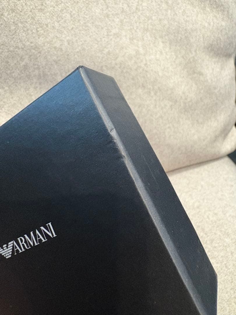 EMPORIO ARMANI グレー レザーキーケース