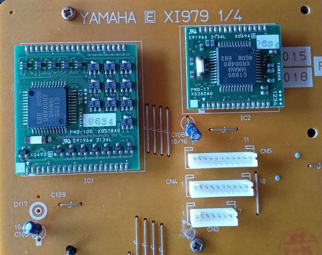 YAMAHA　Electone　EL-87 リズム・テンポ操作部とその基板