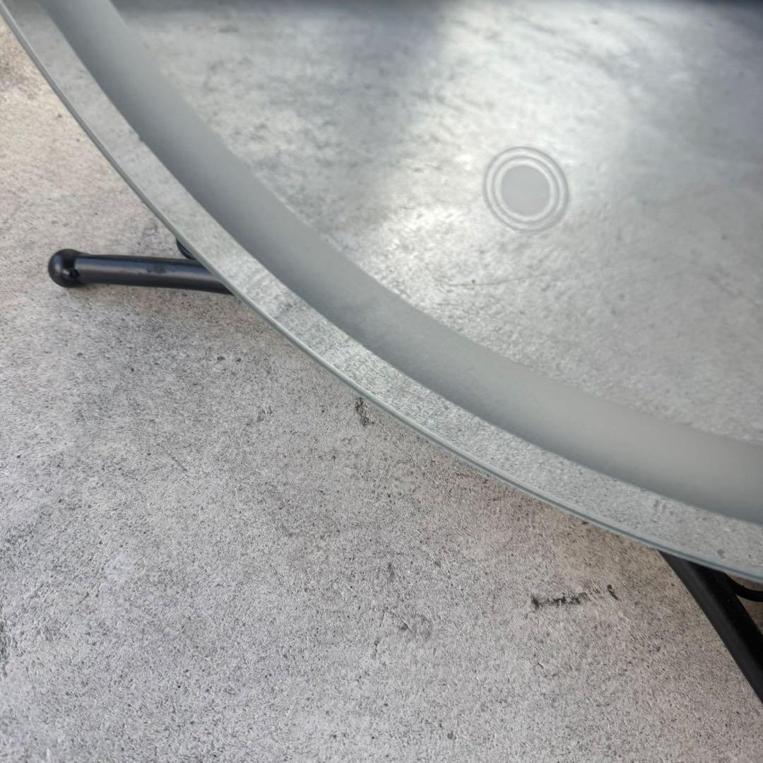 美容室セット面5面　円形自立式ミラー LEDライト付き　机は別売り