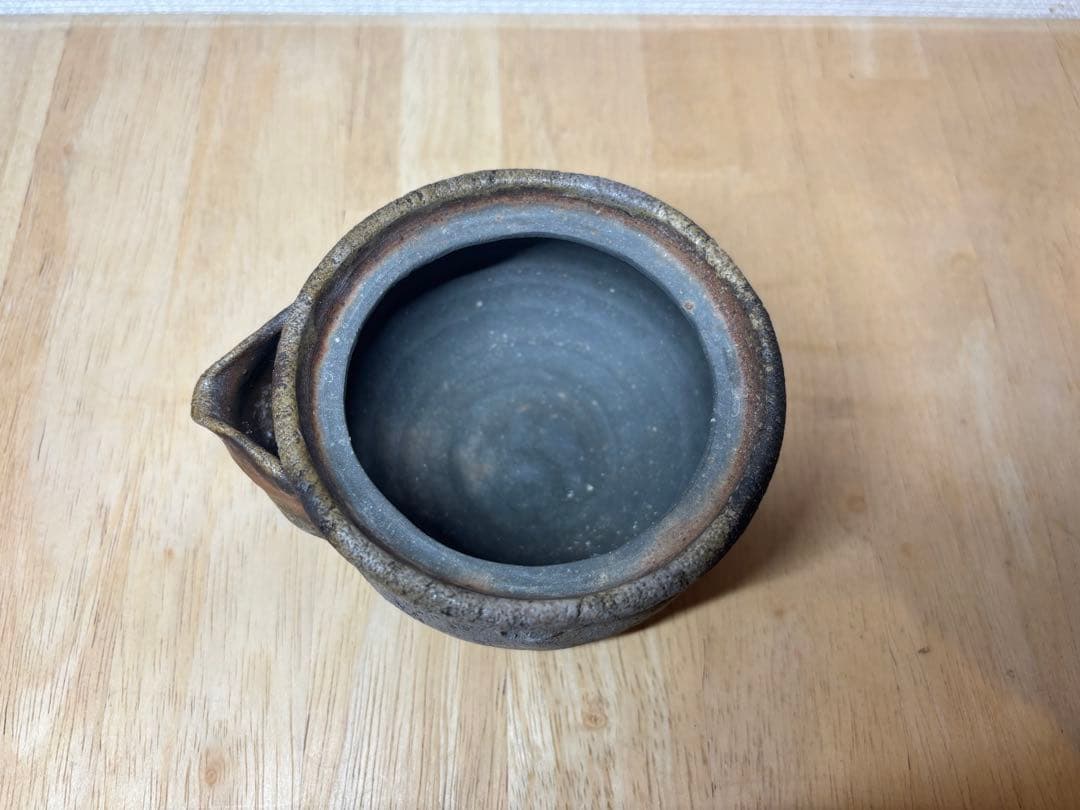 ㊹備前焼 宝瓶 登り窯 羊 ひつじ ヒツジ 手びねり 急須