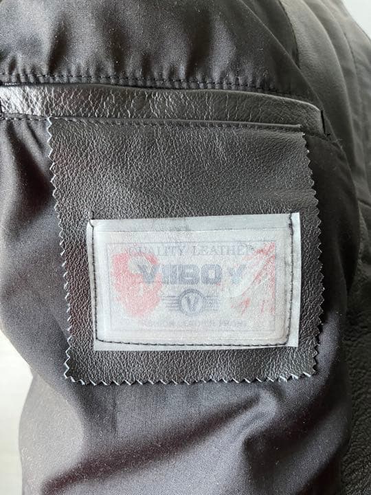 VIIBOYブランド 牛本革 ライダースジャケット ブラック