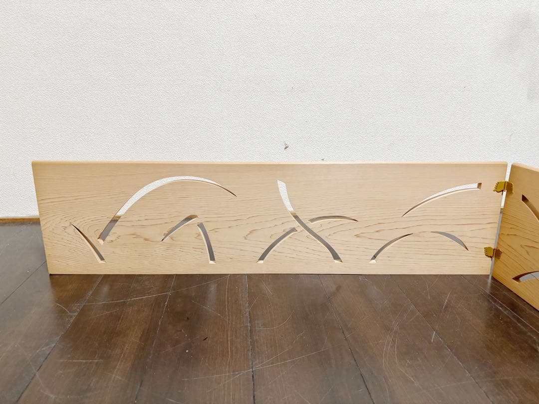 ほぼ未使用 茶道具 川瀬表完作 杉木地 玄々斎好写芦透 板風炉先屏風 印有 紙箱