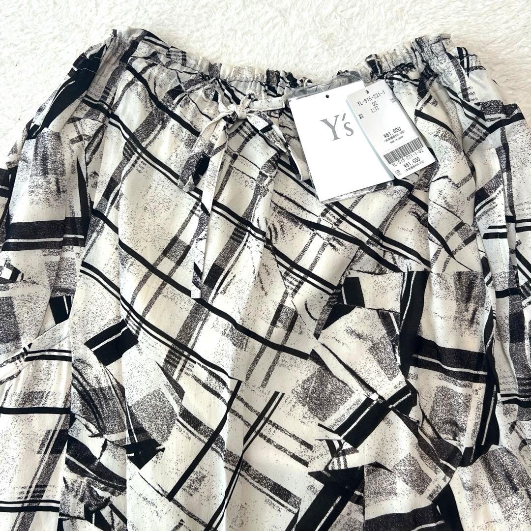 タグ付き新品未使用 Y’s ワイズ シアー マキシ丈スカート アシンメトリー