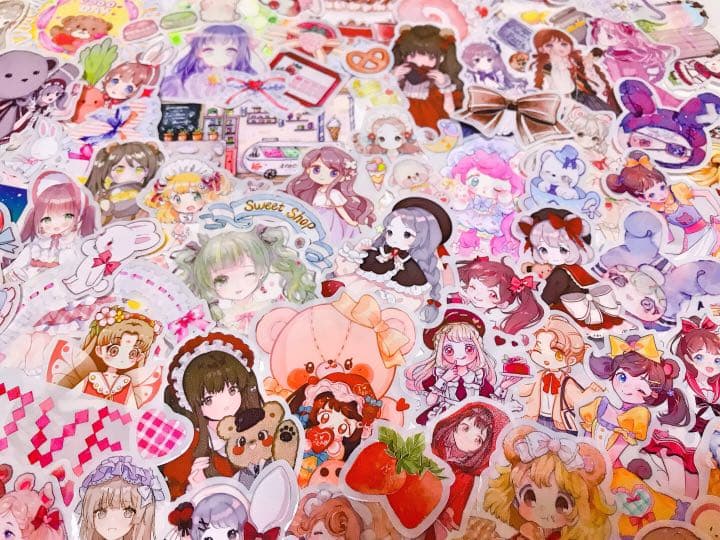 可愛いい❤️❤️人物マステフレークシール( ⸝⸝•ᴗ•⸝⸝ )208