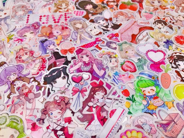 可愛いい❤️❤️人物マステフレークシール( ⸝⸝•ᴗ•⸝⸝ )208