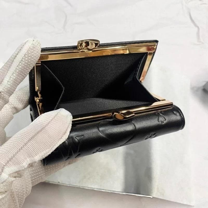 VVW 3つ折り財布 / ブラック/ゴールドロゴ-154