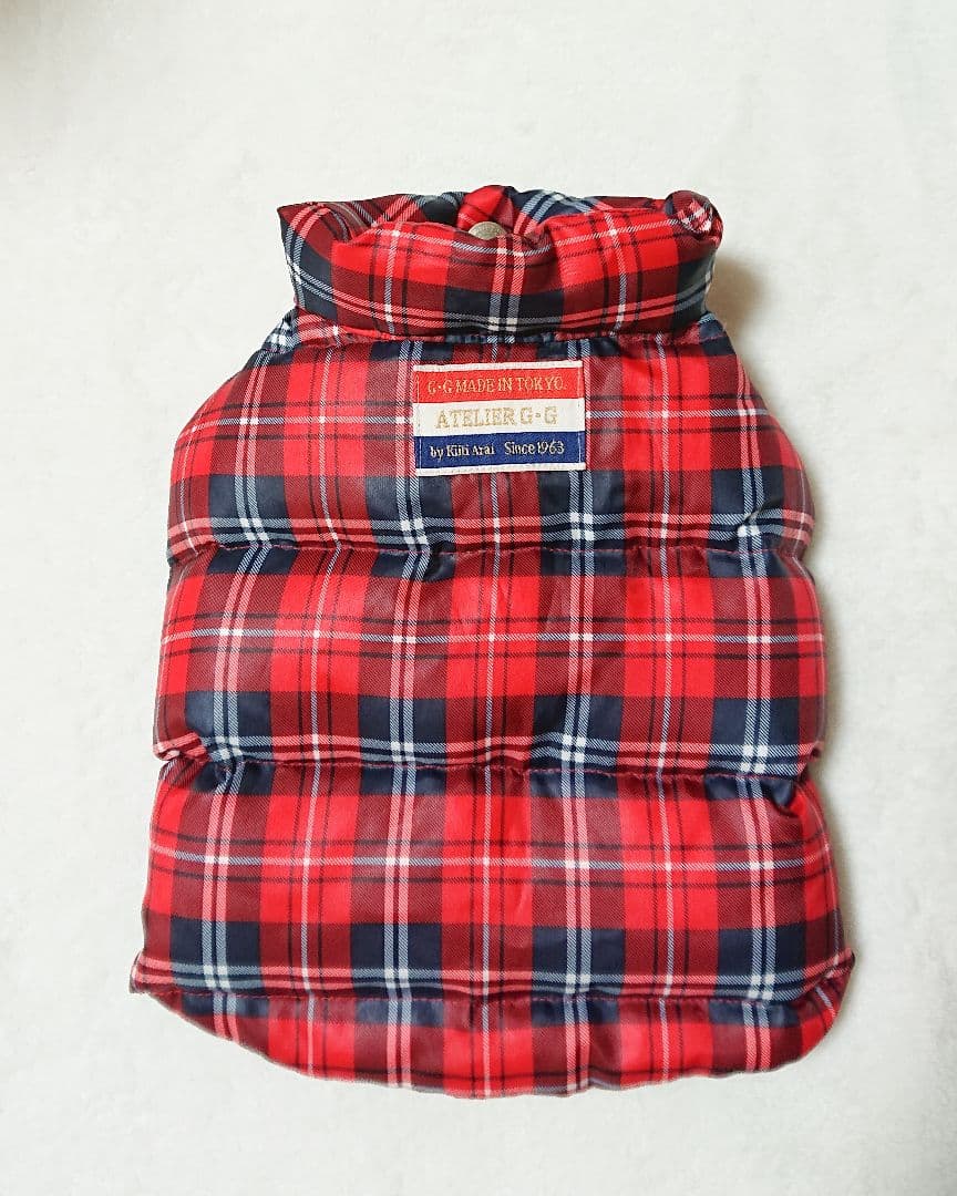 アトリエgg アトリエジジ タータンチェック ダウンベスト 2号