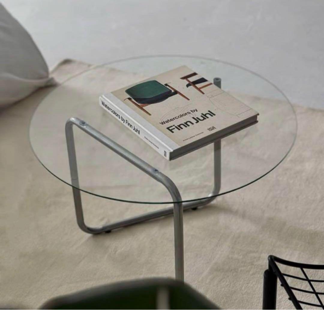 ART OF BLACK ガラス ラウンド 丸 テーブル 60cm