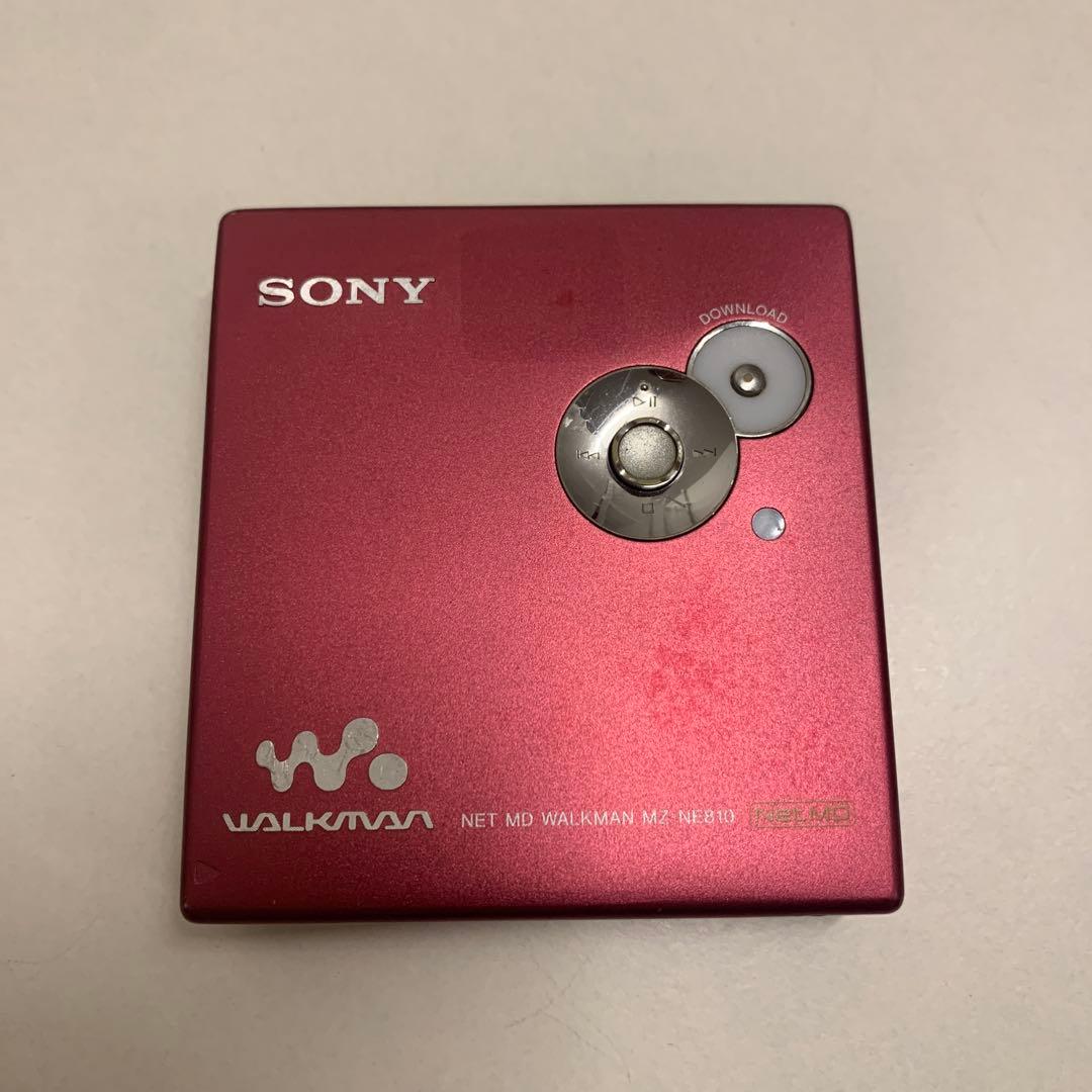 SONY MDウォークマン MZ-NE810 動作未確認　赤
