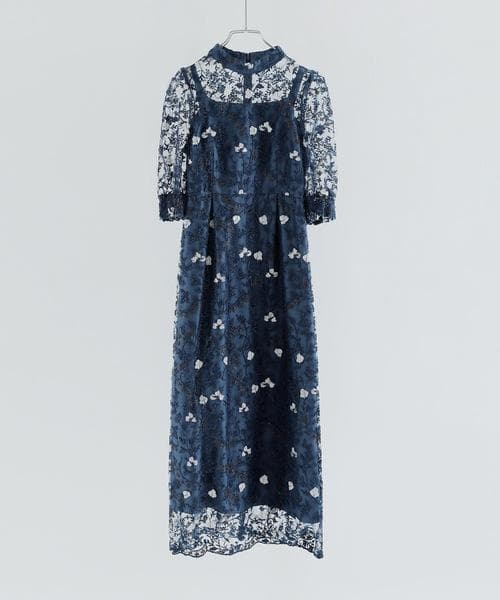 美品 niana ニアナ アンティーク刺繍レースワンピース M お呼ばれ 結婚式