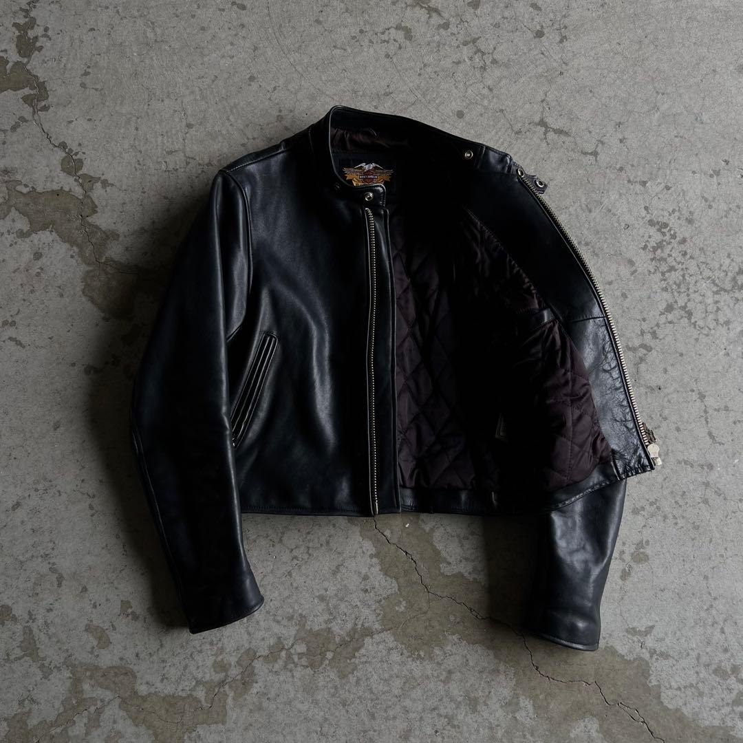 harley-davidson シングルレザージャケット ブラック