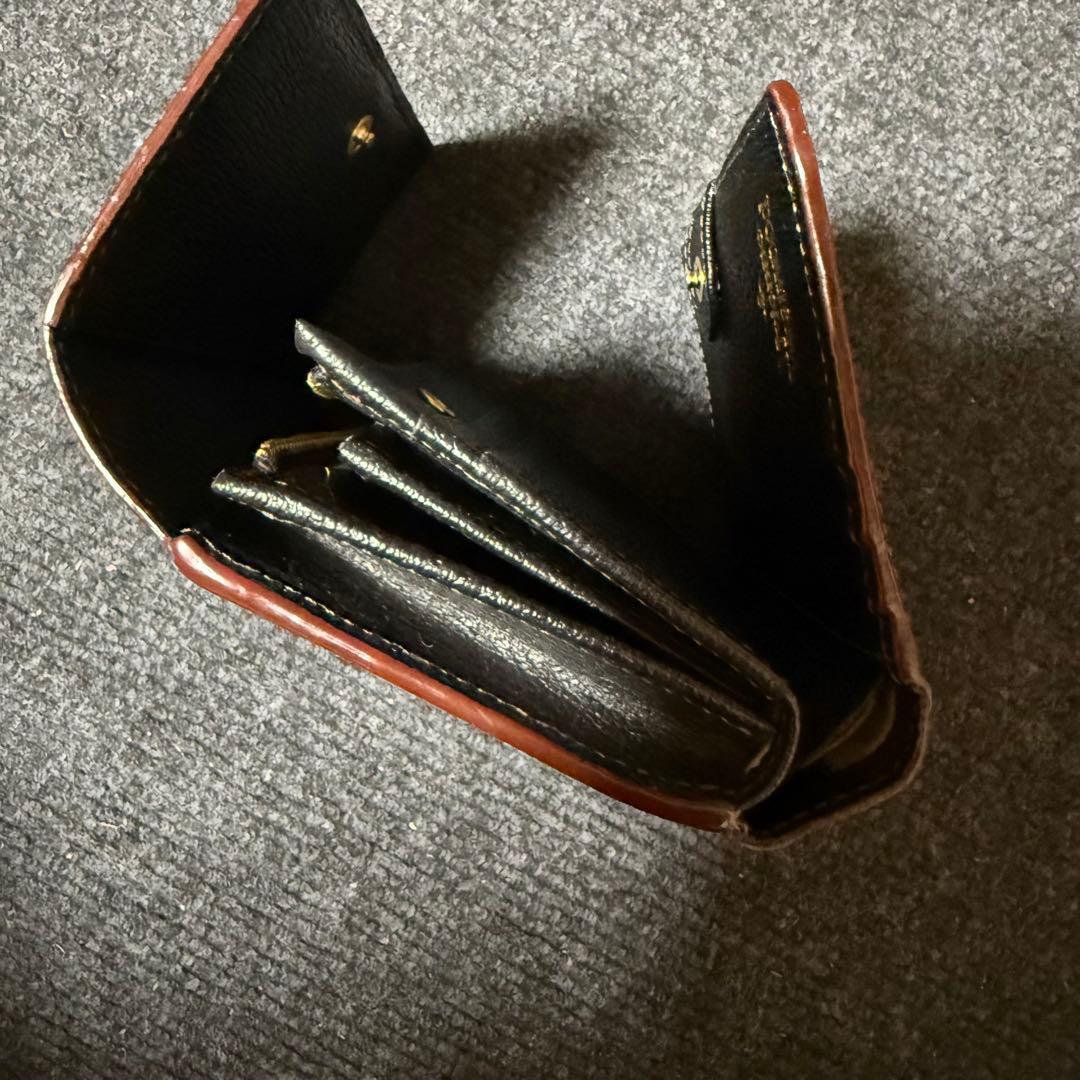 Vivienne Westwood 黒レザー三つ折り財布