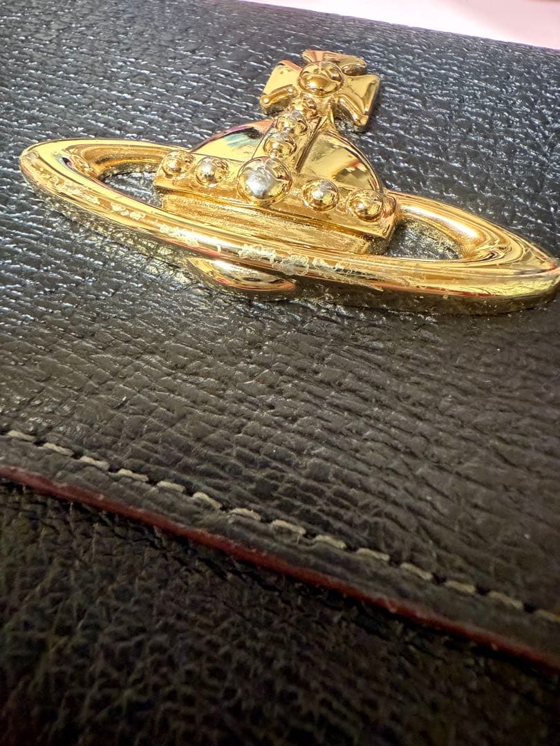 Vivienne Westwood 黒レザー三つ折り財布
