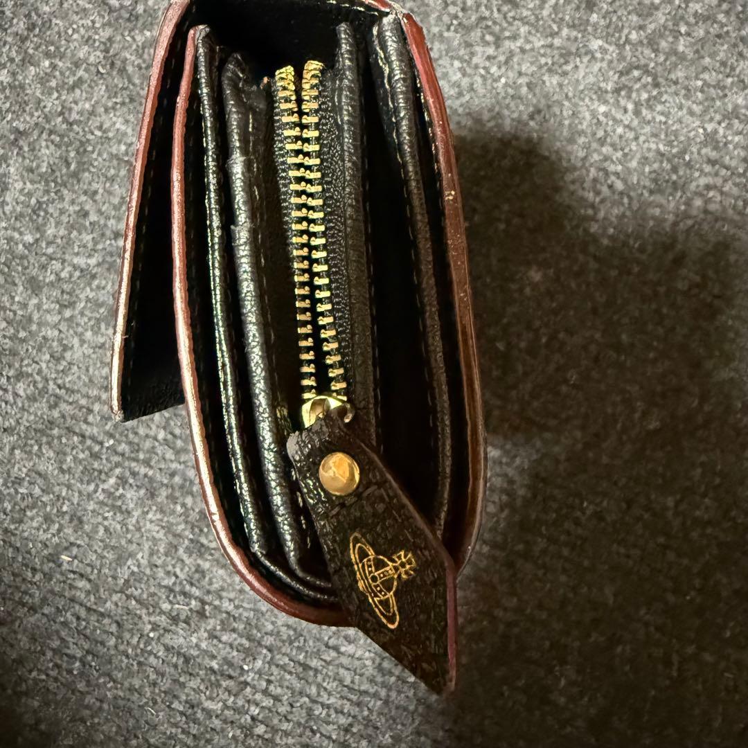 Vivienne Westwood 黒レザー三つ折り財布