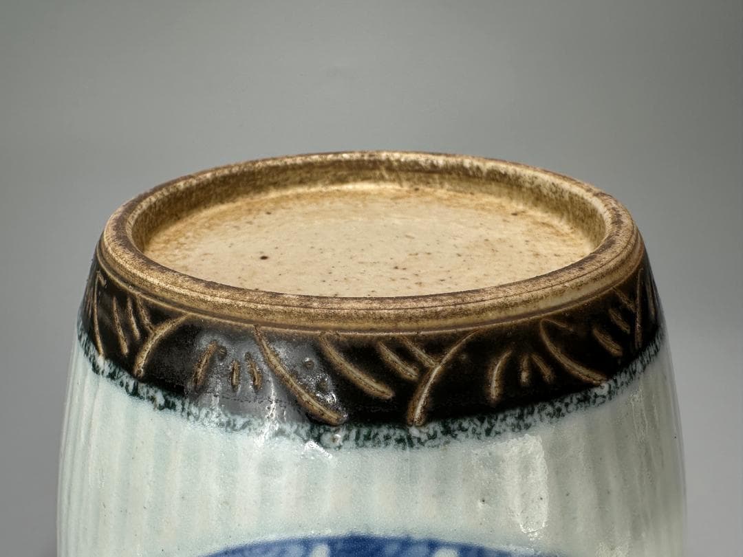 中国青磁　清朝　清時代　青花釉裏紅龍文壺　染付　辰砂　古壺　時代物　唐物　古物