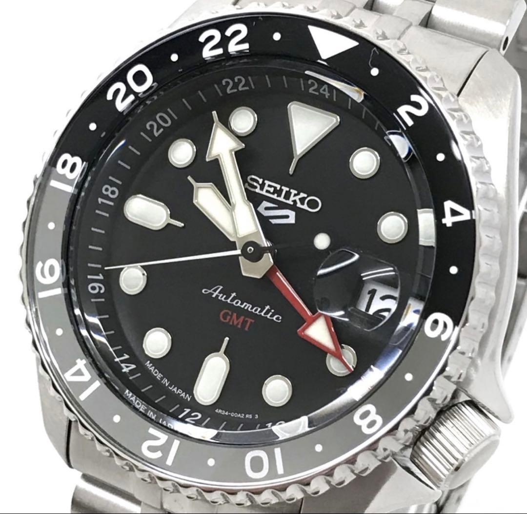 美品　SEIKO セイコー 5 SPORTS ファイブ スポーツ SKX GMT