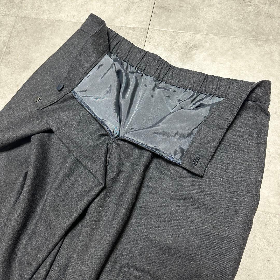 23区 大きいサイズ グレー ワイドパンツ キュロット ウール 秋冬3XL.