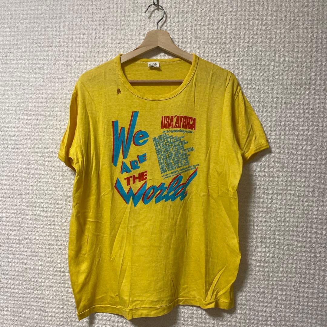 珍品　パキ綿　we are the world Tシャツ　USA AFRICA