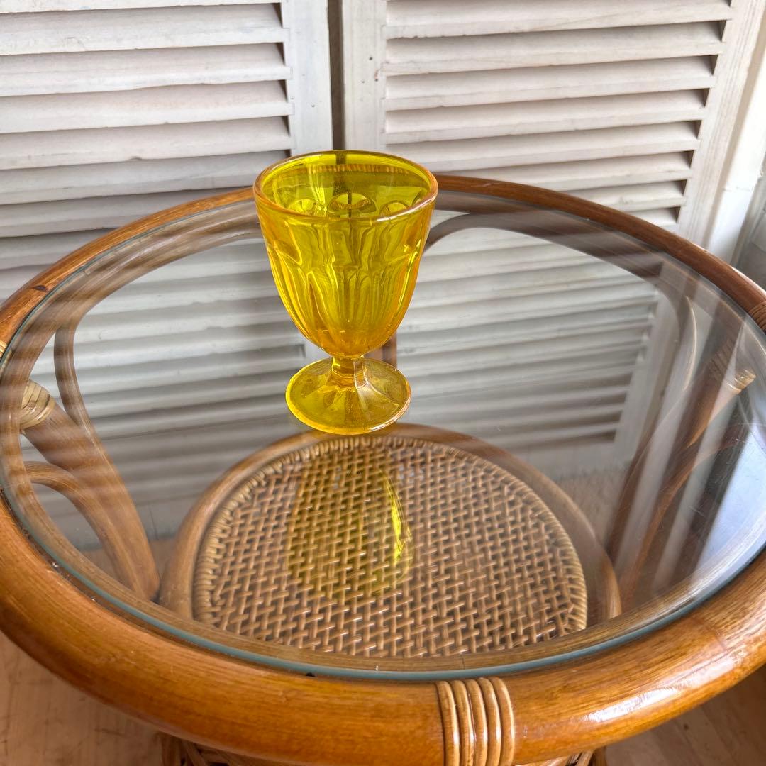 ラタン　ガラス　テーブル　サイドテーブル　コーヒーテーブル　籐　アジア