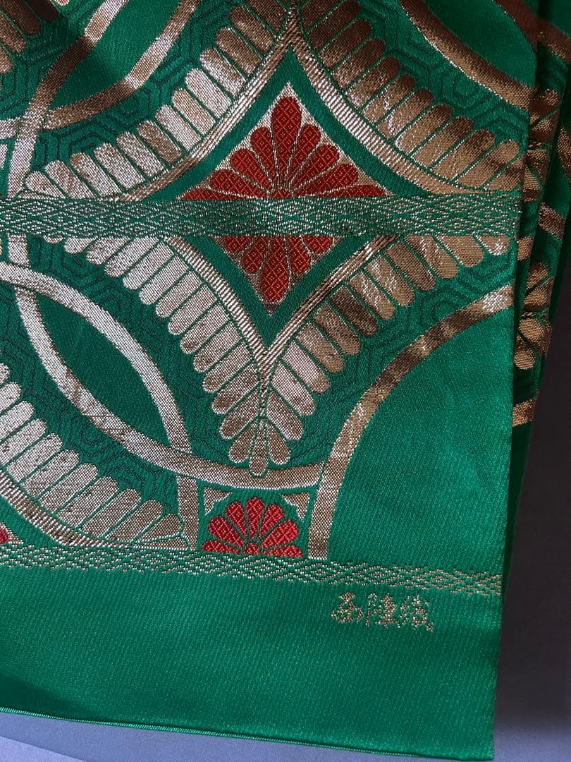 7歳　七五三　アンティーク着物、帯(西陣織)、帯揚げ、帯締め　しごきのセット