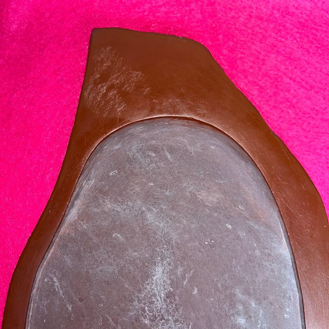 ⭕️岩手県　紫雲石硯　佐藤鉄三郎　希少　20cm超　かなり古い作　石紋綺麗