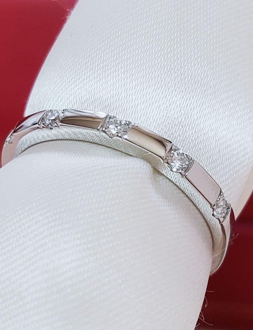 新入荷 未使用品 pt950 天然ダイヤモンド 0.10ct リング