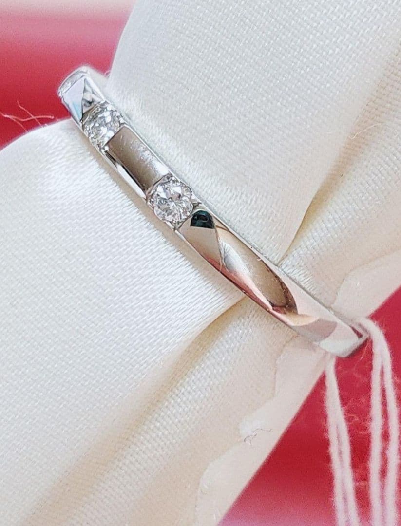 新入荷 未使用品 pt950 天然ダイヤモンド 0.10ct リング