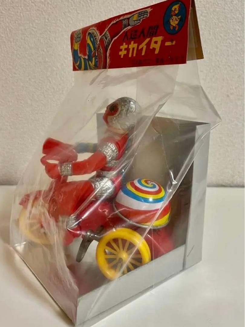 キカイダー三輪車ソフビ❗️三輪車当時物おみ❗️やげ‼️ソフビ!❗️